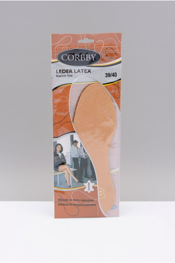 Corbby LEDER LATEX Kožené vložky s aktívnym uhlím