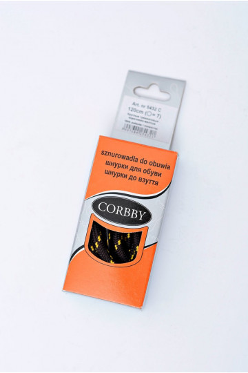 CORBBY Trekingové šnúrky hnedožlté