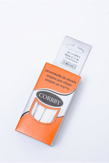 Corbby biele ploché šnúrky 2