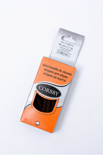 Hnedé okrúhle šnúrky Corbby 2