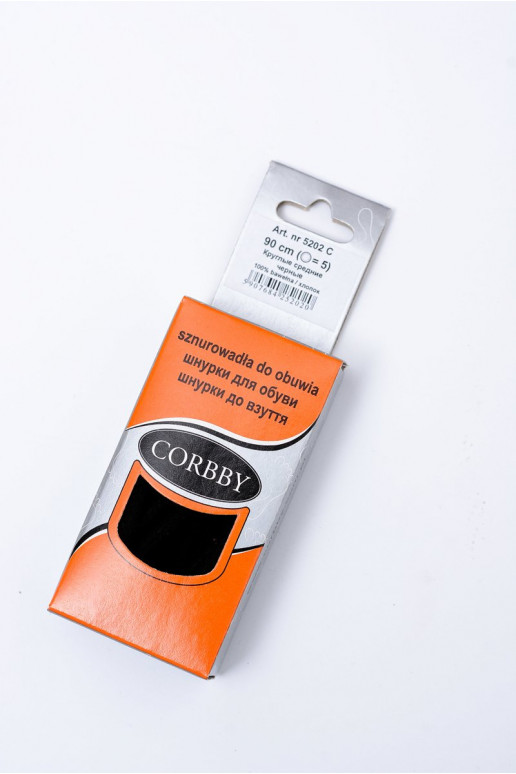 Corbby čierne okrúhle šnúrky Corbby čierne okrúhle šnúrky