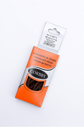 Corbby hnedé Slim okrúhle šnúrky 2