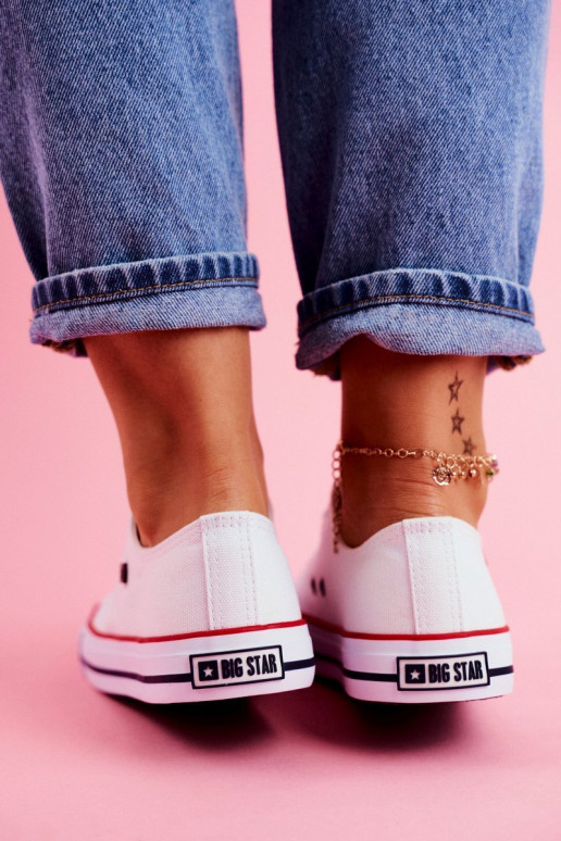 Biele voľnočasové topánky Big Star T274022 Biele voľnočasové topánky Big Star T274022
