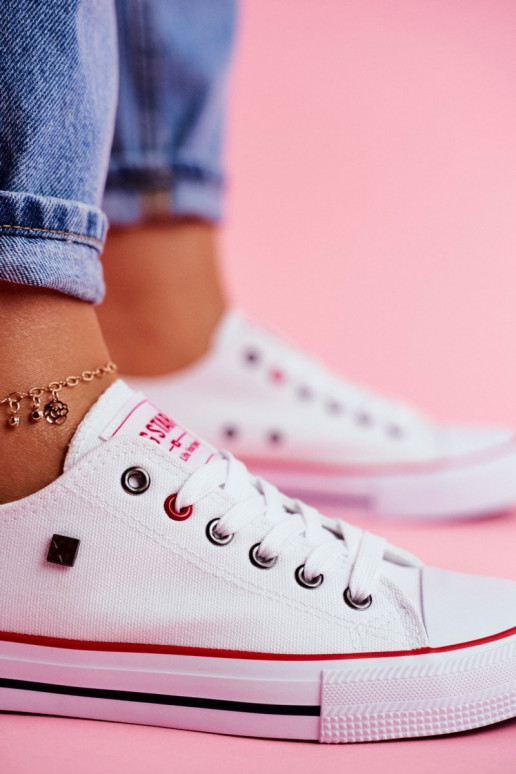 Biele voľnočasové topánky Big Star T274022 Biele voľnočasové topánky Big Star T274022