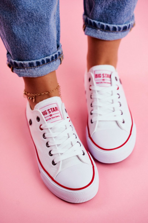 Biele voľnočasové topánky Big Star T274022 Biele voľnočasové topánky Big Star T274022