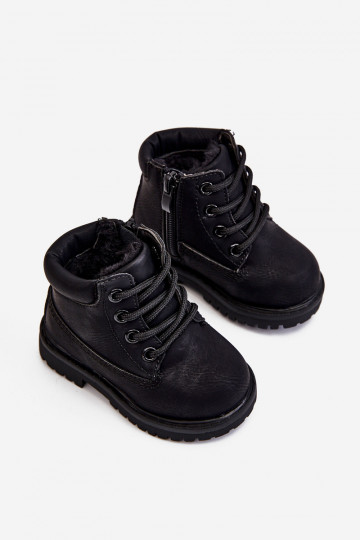 Detské oteplené čierne čižmy Boots Dexter 2