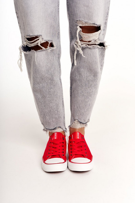 Klasický model plochých topánok Big Star DD274339 červenej farby Klasický model plochých topánok Big Star DD274339 červenej farby