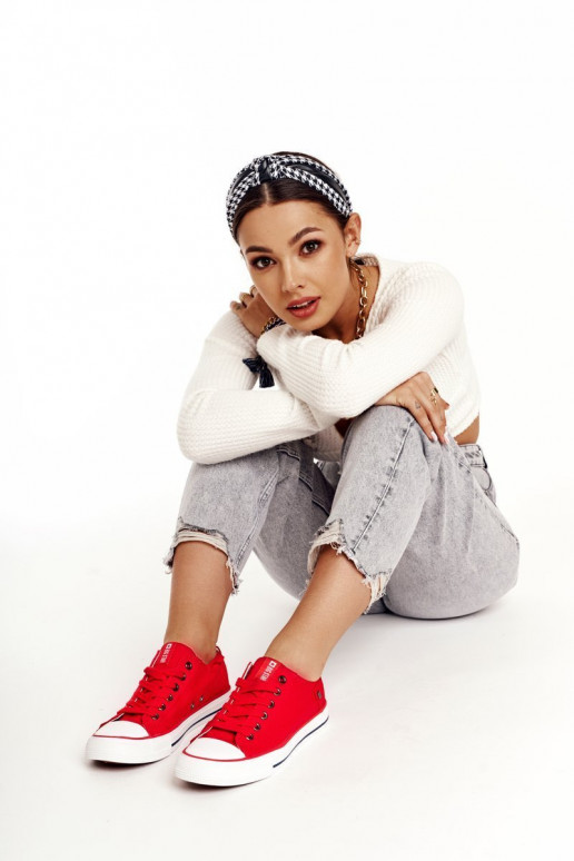 Klasický model plochých topánok Big Star DD274339 červenej farby Klasický model plochých topánok Big Star DD274339 červenej farby