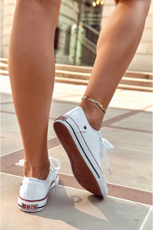 Klasický model plochých topánok Big Star DD274336 bielej farby Klasický model plochých topánok Big Star DD274336 bielej farby