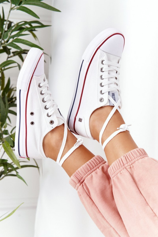 Klasický model plochých topánok Big Star DD274336 bielej farby Klasický model plochých topánok Big Star DD274336 bielej farby