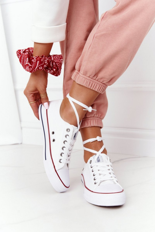 Klasický model plochých topánok Big Star DD274336 bielej farby Klasický model plochých topánok Big Star DD274336 bielej farby