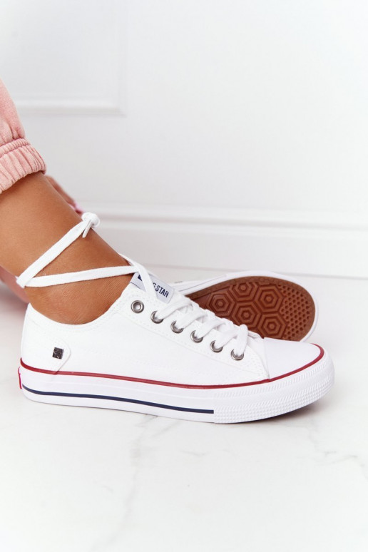 Klasický model plochých topánok Big Star DD274336 bielej farby Klasický model plochých topánok Big Star DD274336 bielej farby