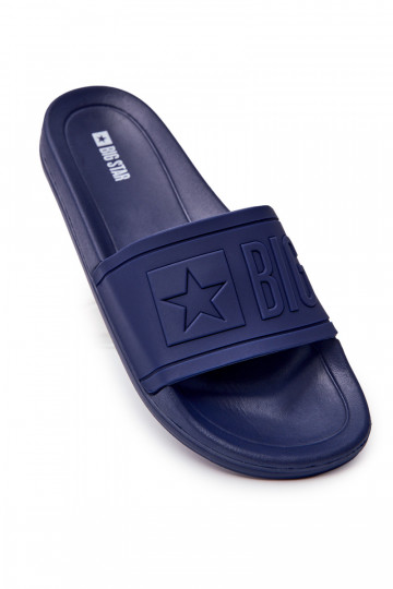 Papuče pre mužov Big Star Rubber tmavomodrej farby DD174688