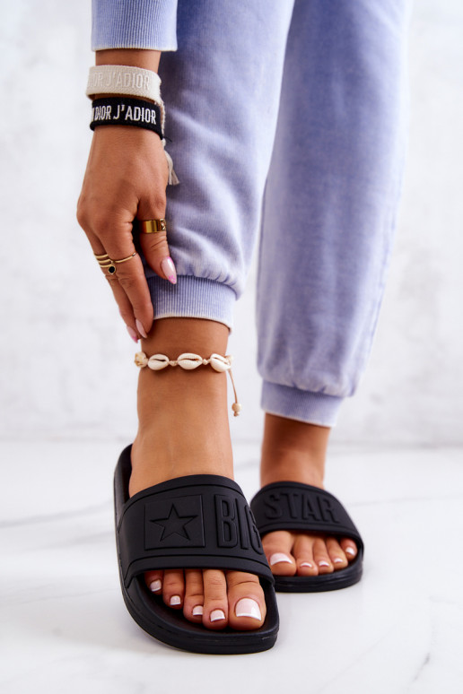 Dámske papuče Big Star čiernej farby DD274A271 Dámske papuče Big Star čiernej farby DD274A271