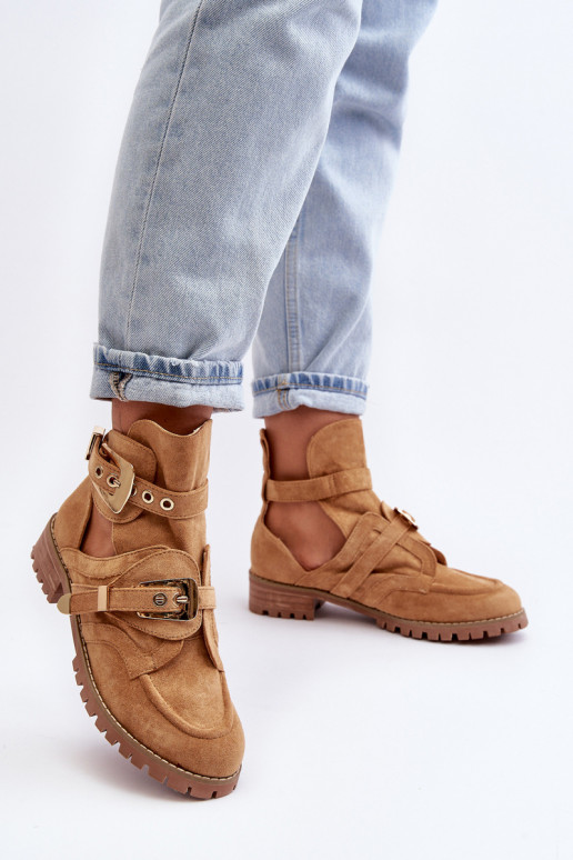 Lu Boo Suede Boots Brown Rock Girl