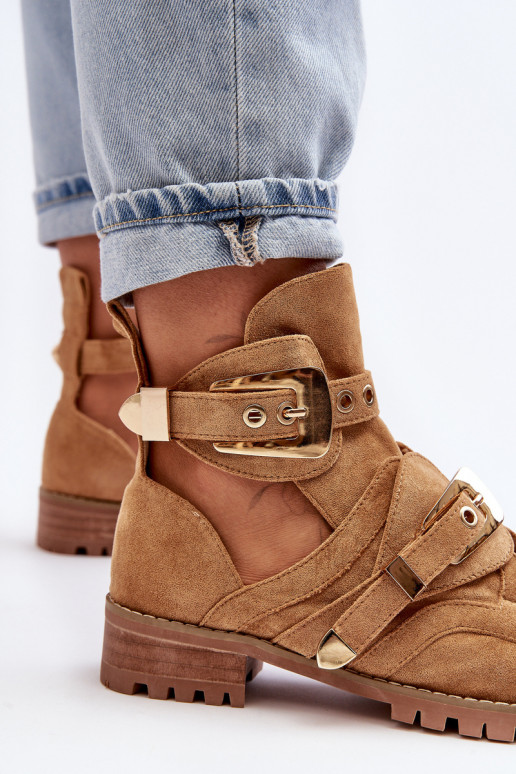 Lu Boo Suede Boots Brown Rock Girl