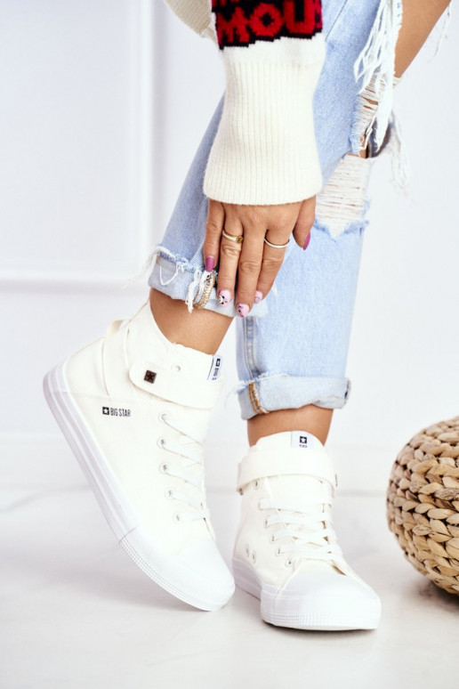 voľnočasová obuv s podrážkou Big Star FF274579 bielej farby voľnočasová obuv s podrážkou Big Star FF274579 bielej farby