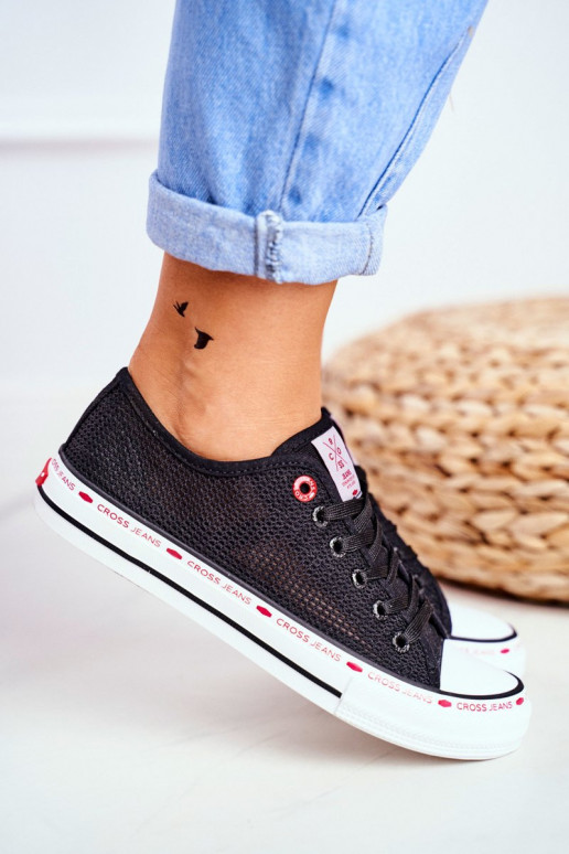 Voľnočasová obuv Cross Jeans čierna farba FF2R4015C