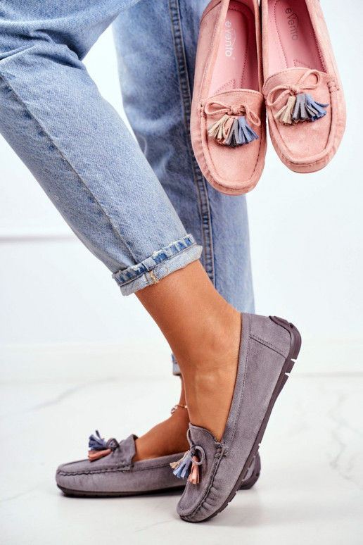 Mokasíny zo sivého semišu Donna Mia Mokasíny zo sivého semišu Donna Mia