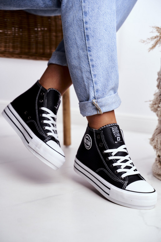 Voľnočasová obuv Big Star čierna farba GG274012