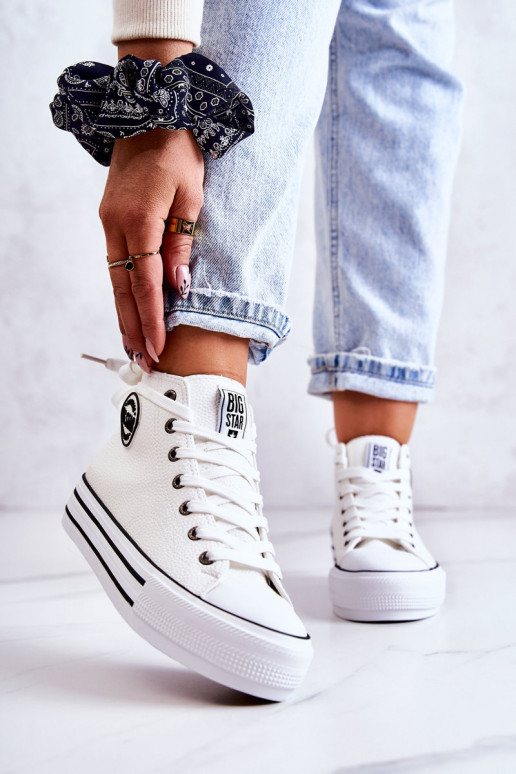 Voľnočasová obuv Big Star biela farba GG274013