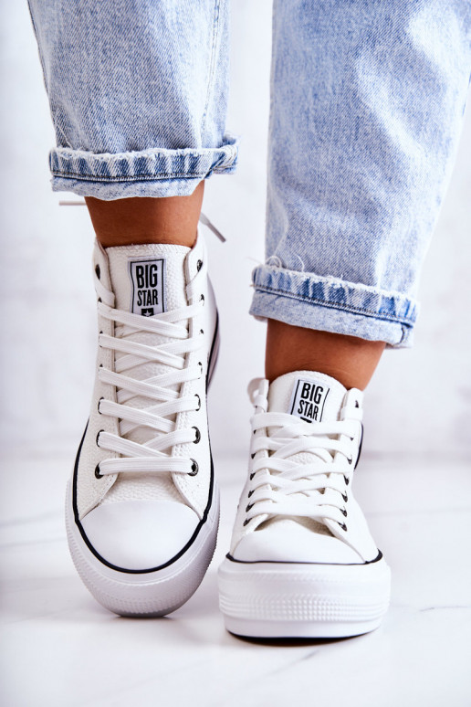 Voľnočasová obuv Big Star biela farba GG274013