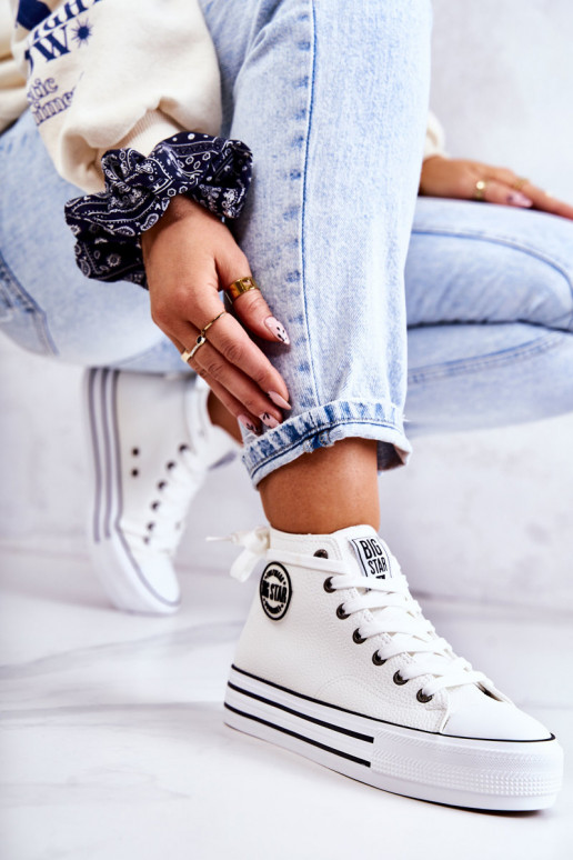 Voľnočasová obuv Big Star biela farba GG274013