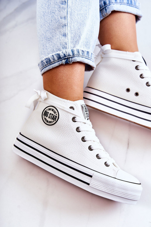 Voľnočasová obuv Big Star biela farba GG274013