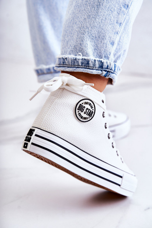 Voľnočasová obuv Big Star biela farba GG274013