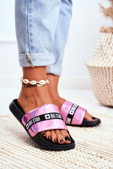 Dámske papuče Big Star ružové Holo GG274A008