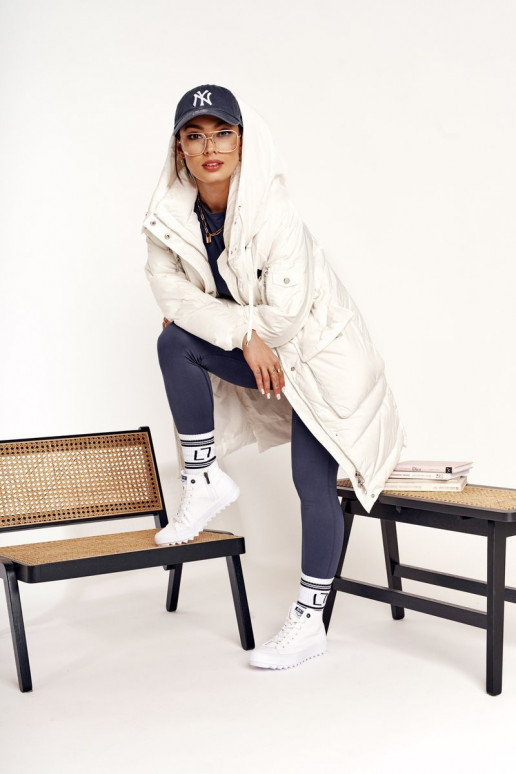 voľnočasová obuv s podrážkou so širokou podrážkou BIG STAR FF274241 bielej farby