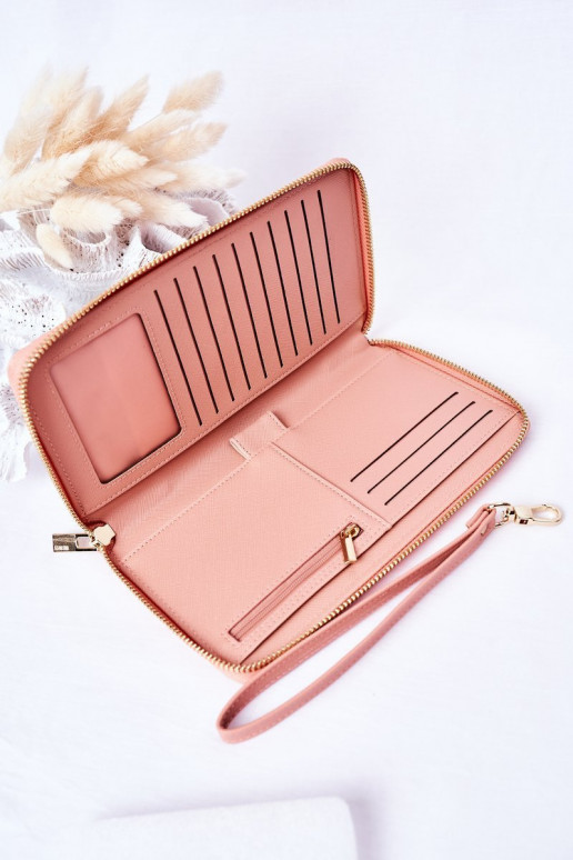 Veľká kožená peňaženka Big Star HH674002 ružová Veľká kožená peňaženka Big Star HH674002 ružová