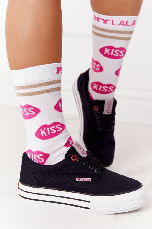 Tenisky na platforme CROSS JEANS FF2R4002C čierne Tenisky na platforme CROSS JEANS FF2R4002C čierne