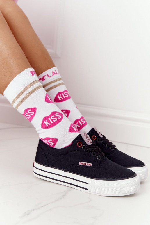 Tenisky na platforme CROSS JEANS FF2R4002C čierne Tenisky na platforme CROSS JEANS FF2R4002C čierne