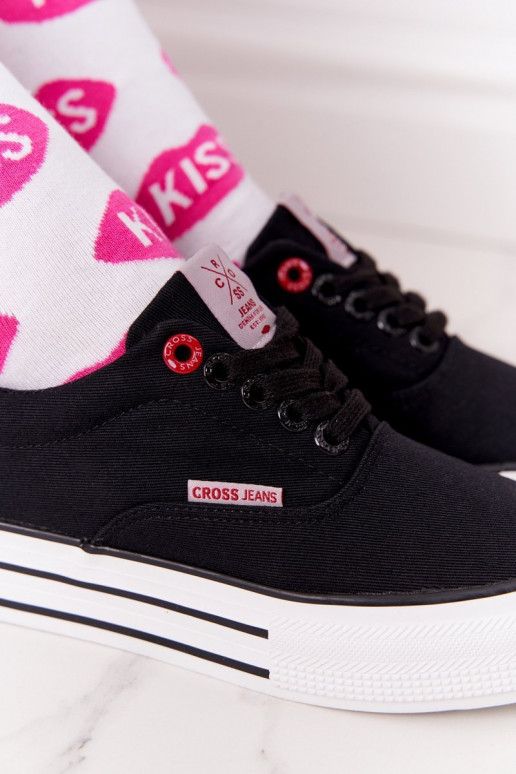 Tenisky na platforme CROSS JEANS FF2R4002C čierne Tenisky na platforme CROSS JEANS FF2R4002C čierne