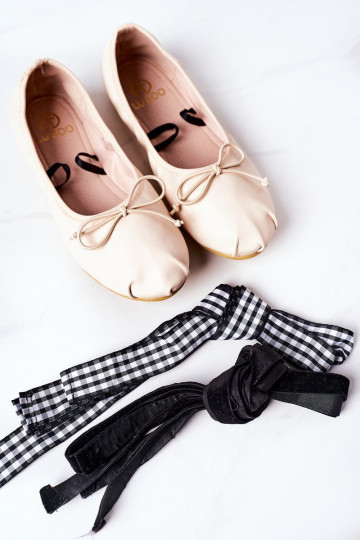 balerínky so stuhami Lu Boo Nude 2