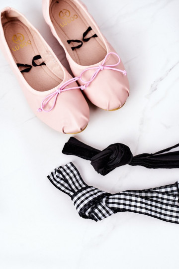 balerínky so stuhami Lu Boo ružové 2