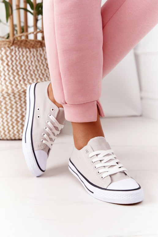 Ležérne topánky klasického modelu v šedej farbe Ležérne topánky klasického modelu v šedej farbe