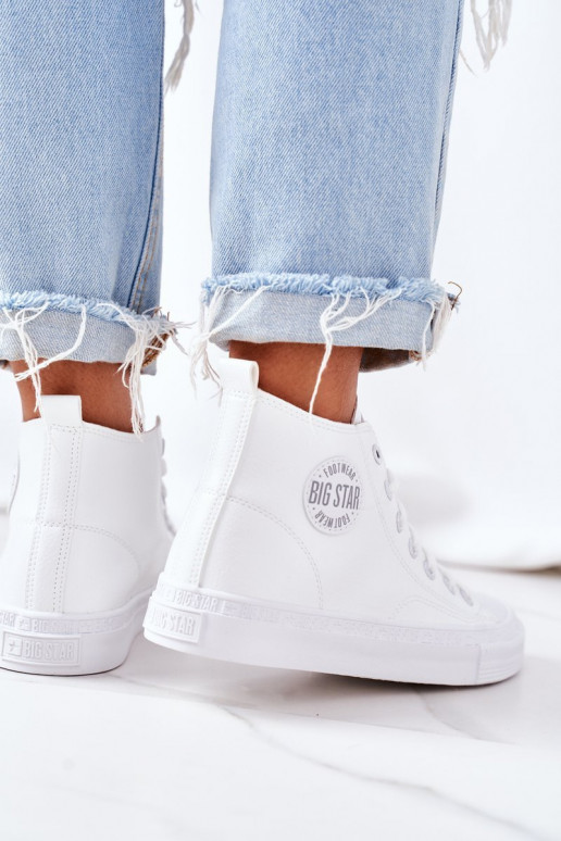 voľnočasová obuv s podrážkou Big Star GG274016 bielej farby