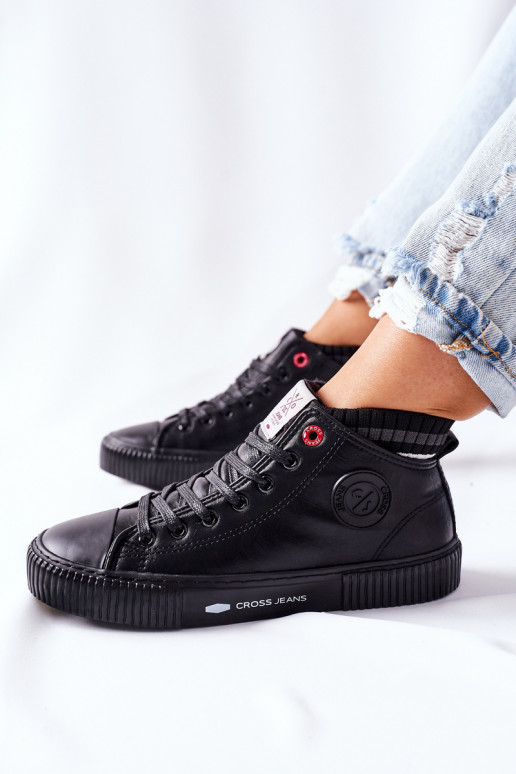 Voľnočasová obuv Cross Jeans čierna farba II2R4021 Voľnočasová obuv Cross Jeans čierna farba II2R4021