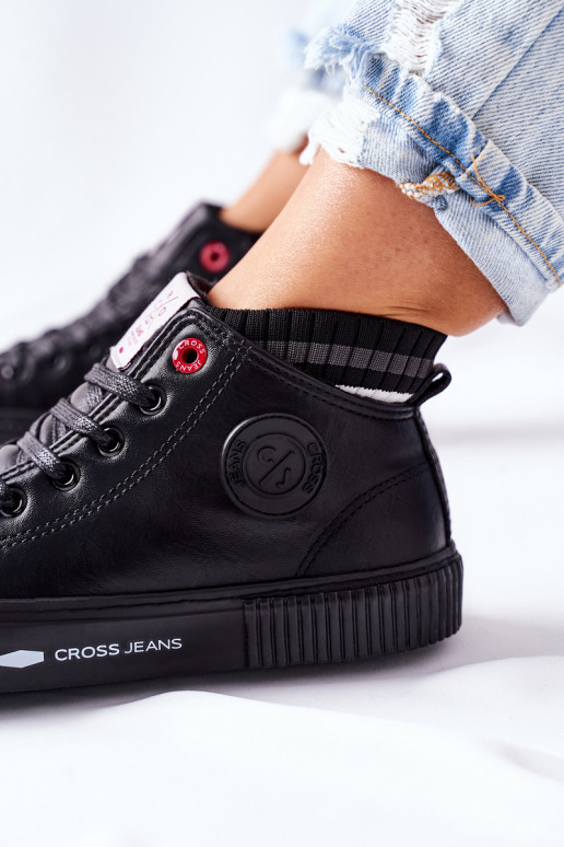 Voľnočasová obuv Cross Jeans čierna farba II2R4021 Voľnočasová obuv Cross Jeans čierna farba II2R4021