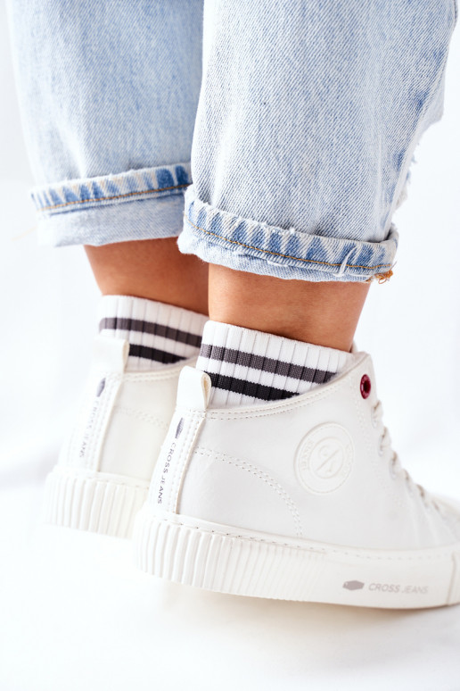 Voľnočasová obuv Cross Jeans biela farba II2R4022 Voľnočasová obuv Cross Jeans biela farba II2R4022