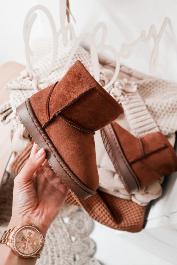 Teplé detské zimné čižmy v hnedej farbe Gooby 2