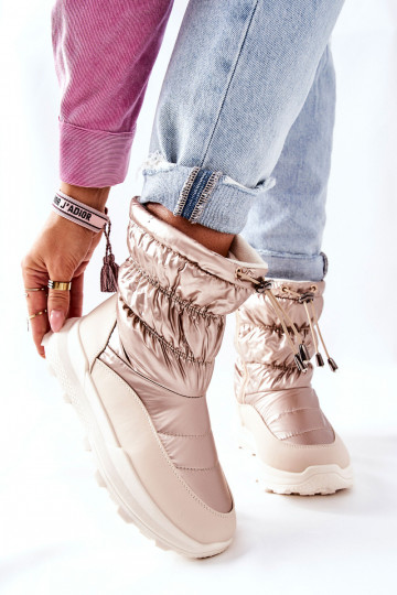 oteplené snehule na zips v zlatej farbe Starbone 2