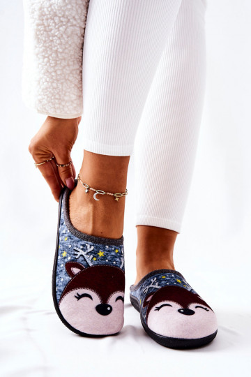 Vyhrievané papuče modrej farby Taffy 2