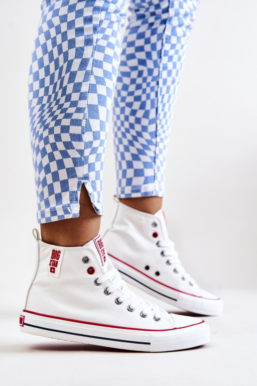 voľnočasová obuv s podrážkou Big Star JJ274127 bielej farby voľnočasová obuv s podrážkou Big Star JJ274127 bielej farby