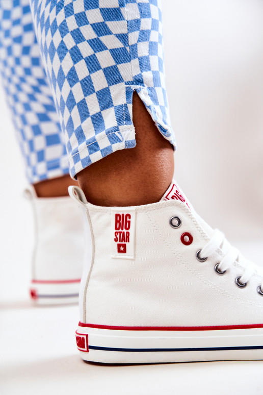 voľnočasová obuv s podrážkou Big Star JJ274127 bielej farby voľnočasová obuv s podrážkou Big Star JJ274127 bielej farby