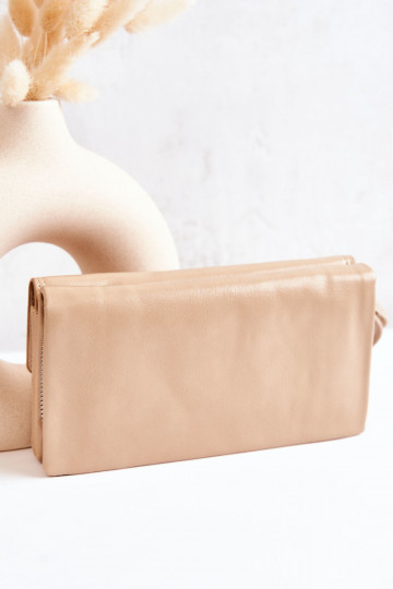 Veľká kožená peňaženka na zips Loreaine Ivory 2