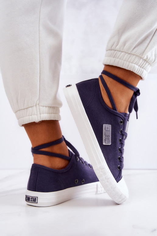 Klasický model Dámske topánky BIG STAR JJ274494 tmavomodré