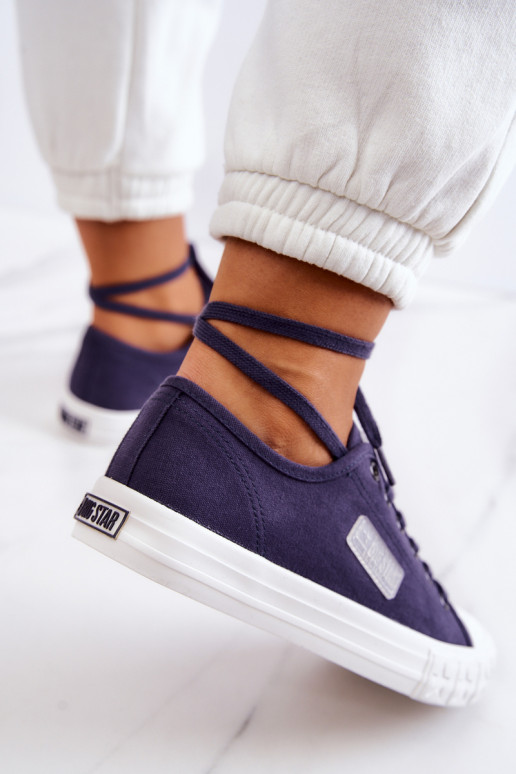 Klasický model Dámske topánky BIG STAR JJ274494 tmavomodré